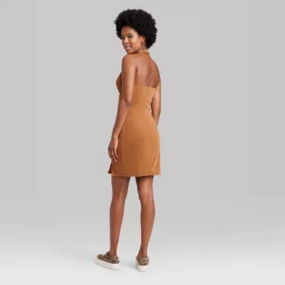 Wild Fable Shimmery Cut Out Halter Dress - Picture 3 of 5